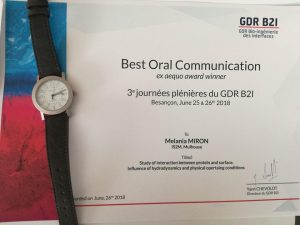 GDR B2I Prix de la meilleure présentation orale