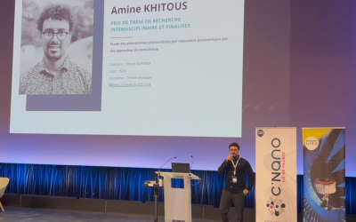 Prix de thèse  pour Amine Khitous à la conférence C’NANO